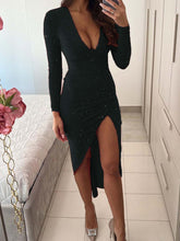Long sleeve slender wedding party dress Sai Feel